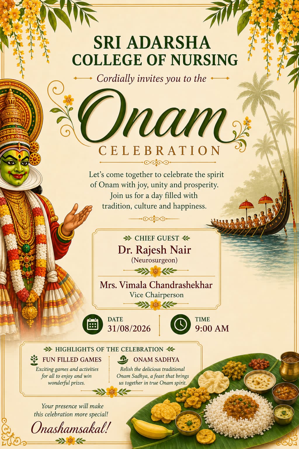 Onam celebration 2026