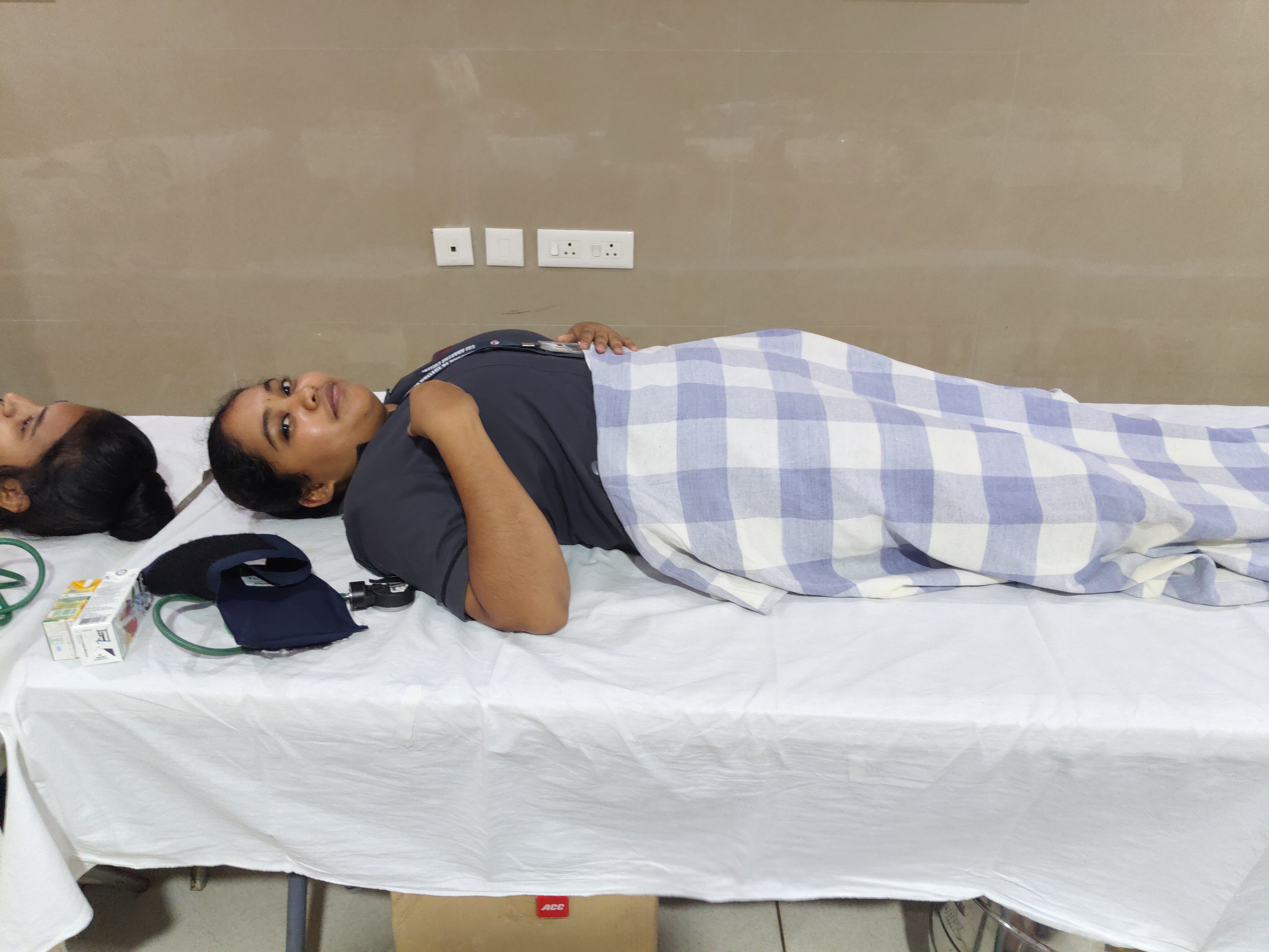 Blood donation by the sacon students 